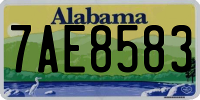 AL license plate 7AE8583
