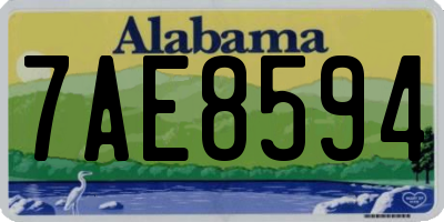 AL license plate 7AE8594