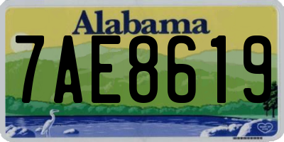 AL license plate 7AE8619