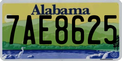AL license plate 7AE8625