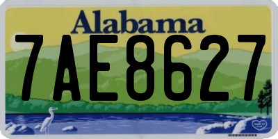 AL license plate 7AE8627