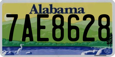 AL license plate 7AE8628