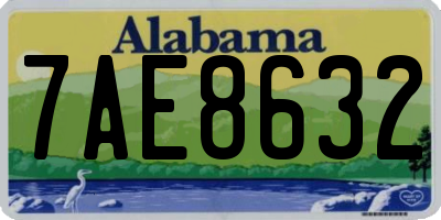 AL license plate 7AE8632