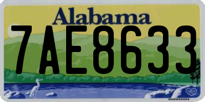AL license plate 7AE8633