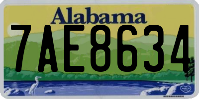 AL license plate 7AE8634