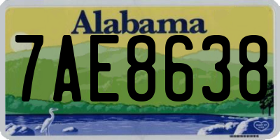 AL license plate 7AE8638