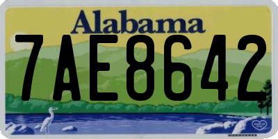 AL license plate 7AE8642