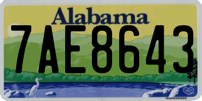 AL license plate 7AE8643