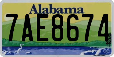 AL license plate 7AE8674