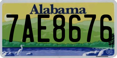 AL license plate 7AE8676