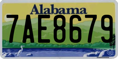 AL license plate 7AE8679