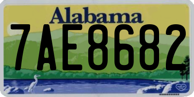 AL license plate 7AE8682