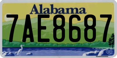 AL license plate 7AE8687