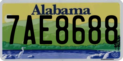 AL license plate 7AE8688