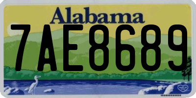 AL license plate 7AE8689