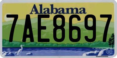 AL license plate 7AE8697