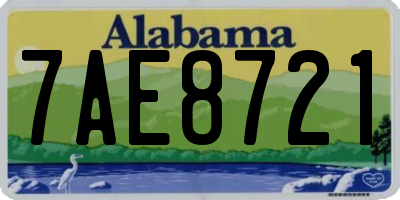 AL license plate 7AE8721