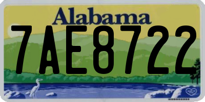 AL license plate 7AE8722