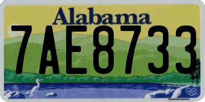 AL license plate 7AE8733