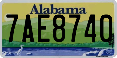 AL license plate 7AE8740