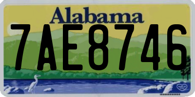 AL license plate 7AE8746