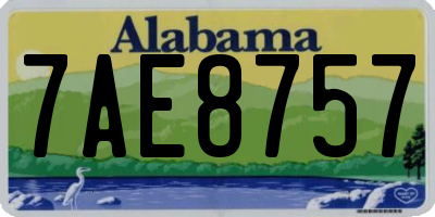 AL license plate 7AE8757