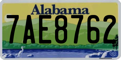 AL license plate 7AE8762