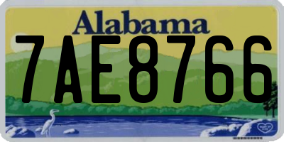 AL license plate 7AE8766