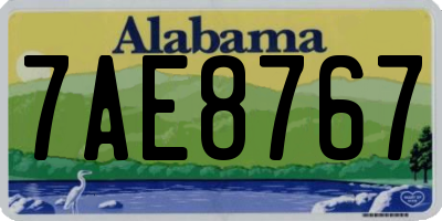 AL license plate 7AE8767