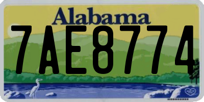 AL license plate 7AE8774
