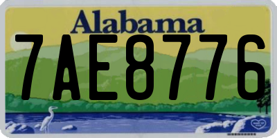 AL license plate 7AE8776