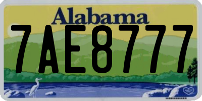 AL license plate 7AE8777