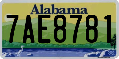 AL license plate 7AE8781