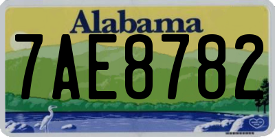 AL license plate 7AE8782