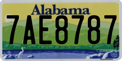 AL license plate 7AE8787