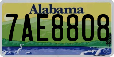 AL license plate 7AE8808