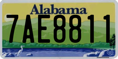 AL license plate 7AE8811