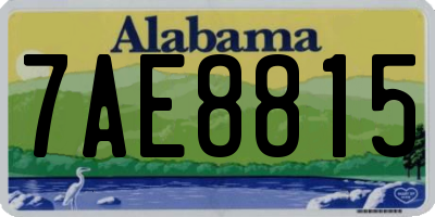 AL license plate 7AE8815