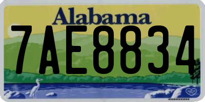 AL license plate 7AE8834