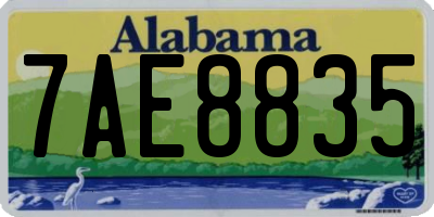 AL license plate 7AE8835