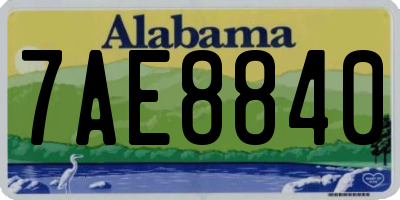AL license plate 7AE8840