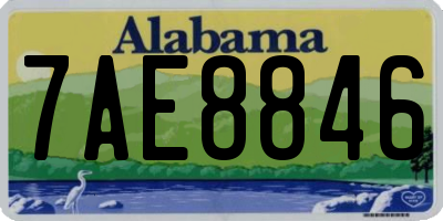 AL license plate 7AE8846
