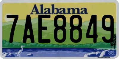 AL license plate 7AE8849
