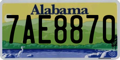 AL license plate 7AE8870