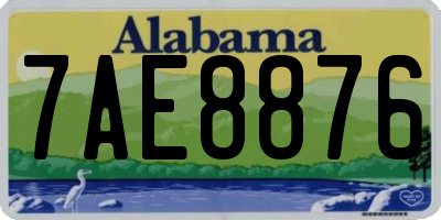 AL license plate 7AE8876