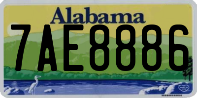AL license plate 7AE8886