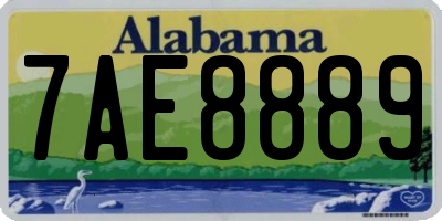 AL license plate 7AE8889
