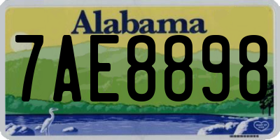 AL license plate 7AE8898