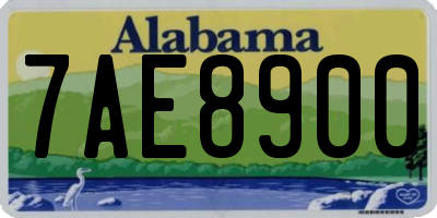 AL license plate 7AE8900