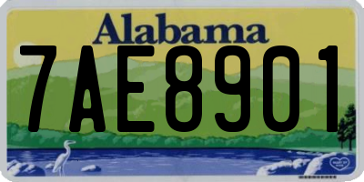 AL license plate 7AE8901